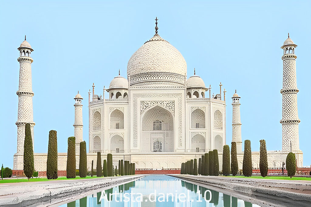 Dibujo digital del Taj Mahal