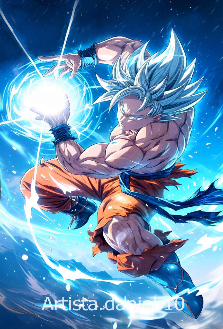 Retrato digital de Goku