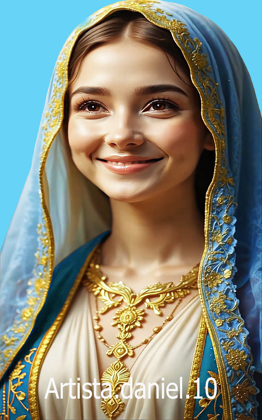 Retrato digital de la Virgen María