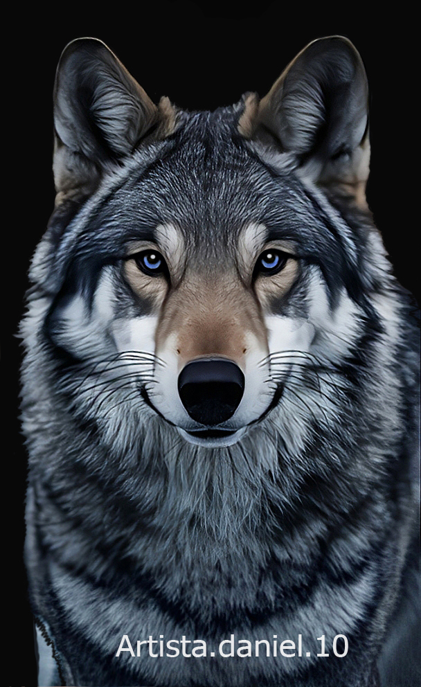 Retrato digital de lobo